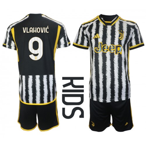 Juventus Dusan Vlahovic #9 Domaci Dres za djecu 2023-24 Kratak Rukav (+ Kratke hlače)